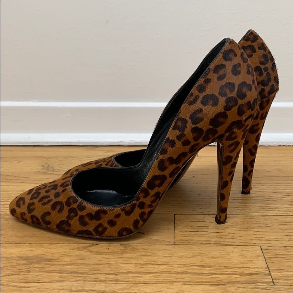 Walter Steiger Ponyhair Leopard Print Pumps